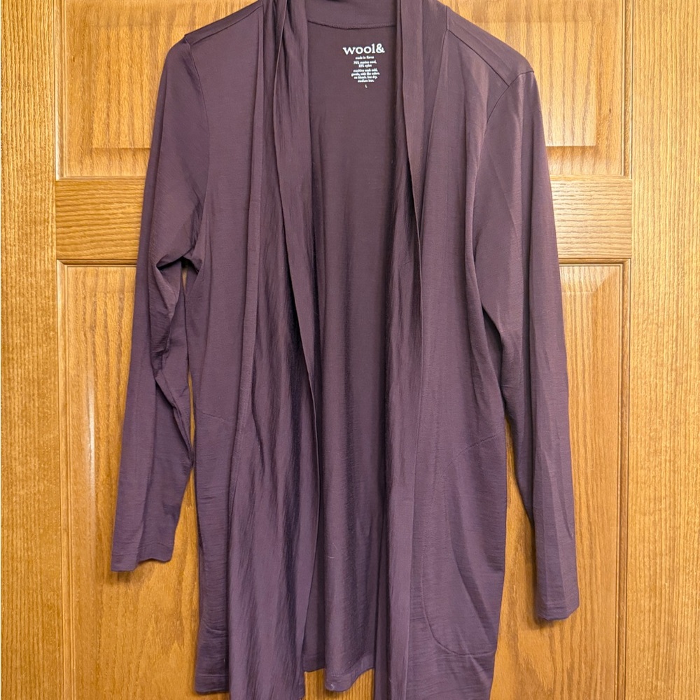 Wool& marionberry Landmark Cardigan large